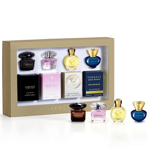 versace parfums miniature collection|Versace miniature perfume set.